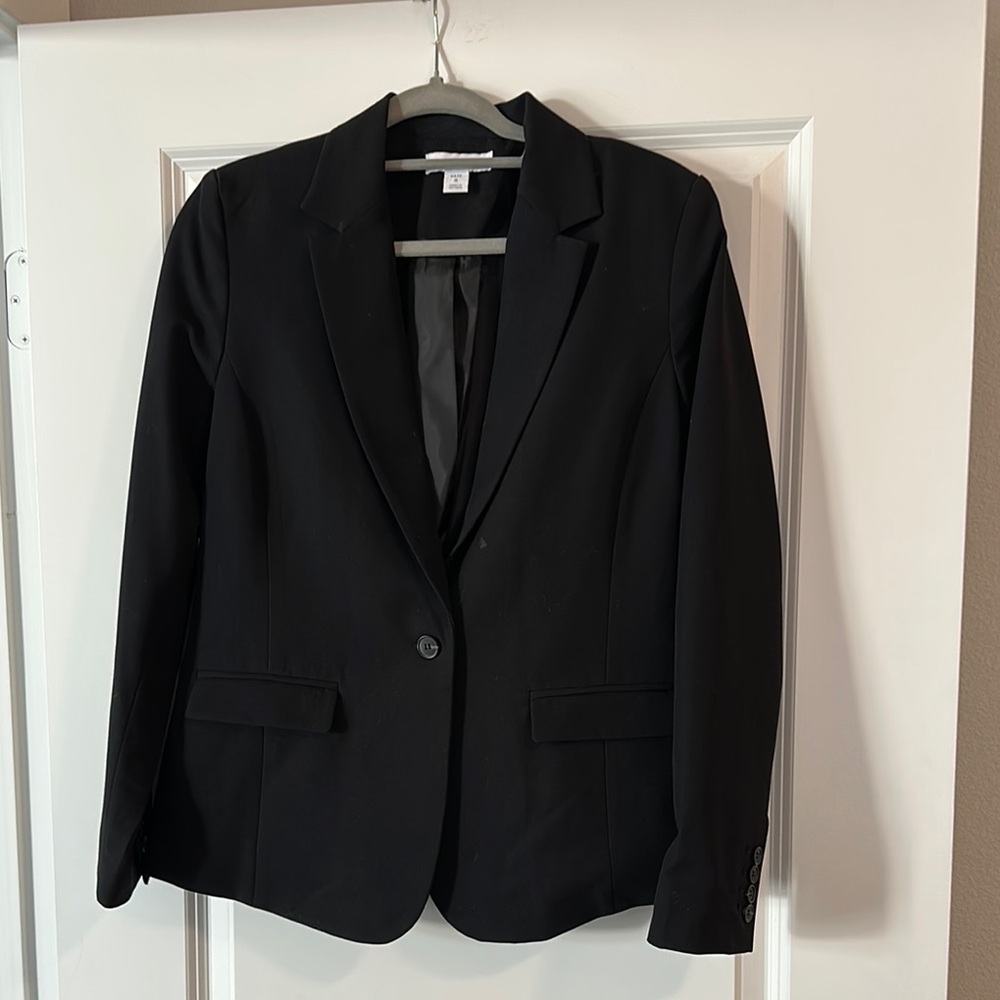 Liz Claiborne Black Blazer Tailored Suit Jacket